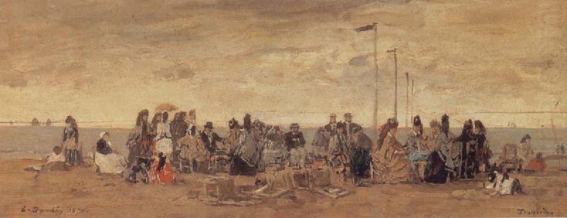 The Beach at Trouville, Eugene Boudin